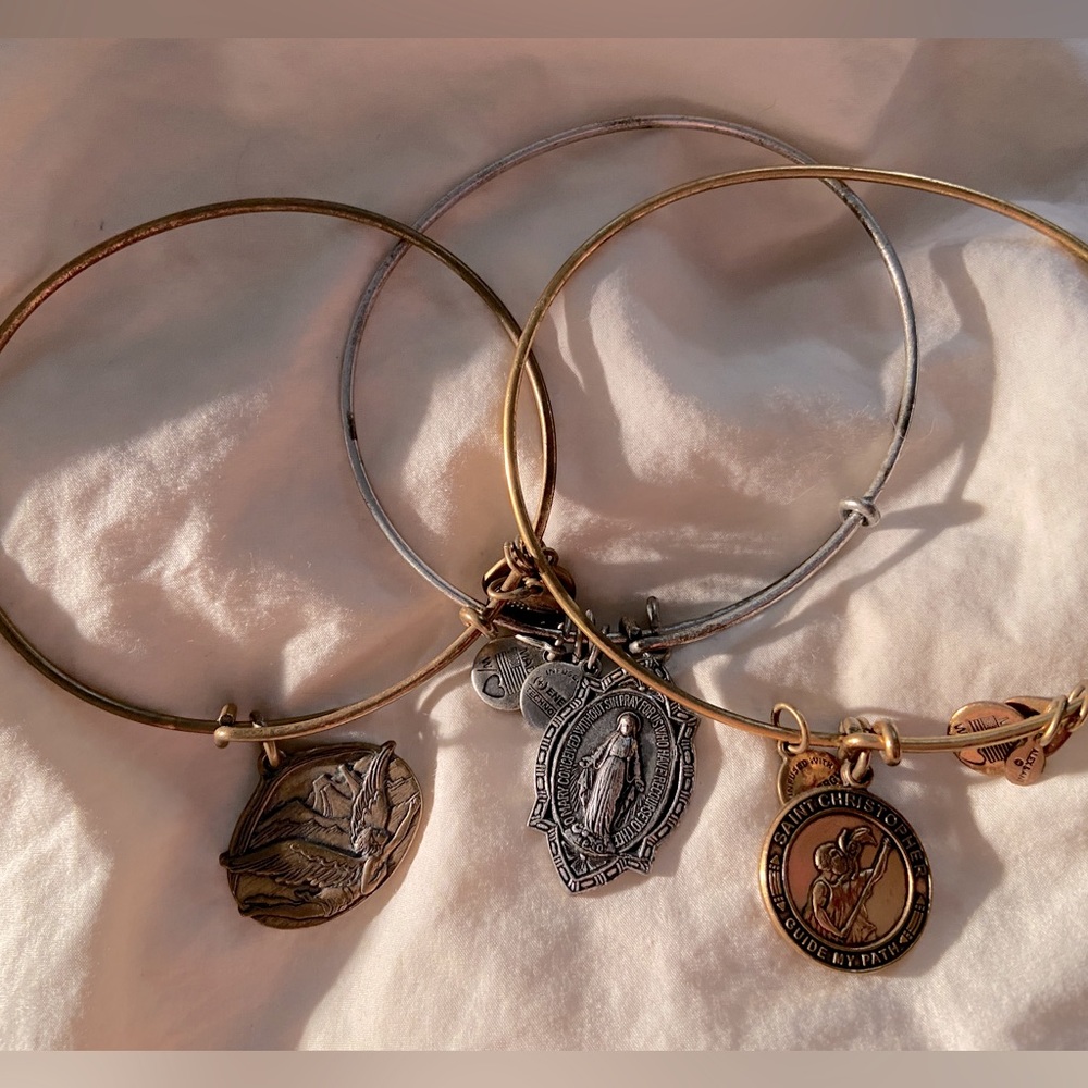 3 Alex & Ani Faith Bracelets